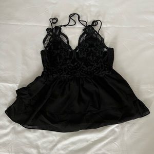 SHEIN Strappy Lace Babydoll Top